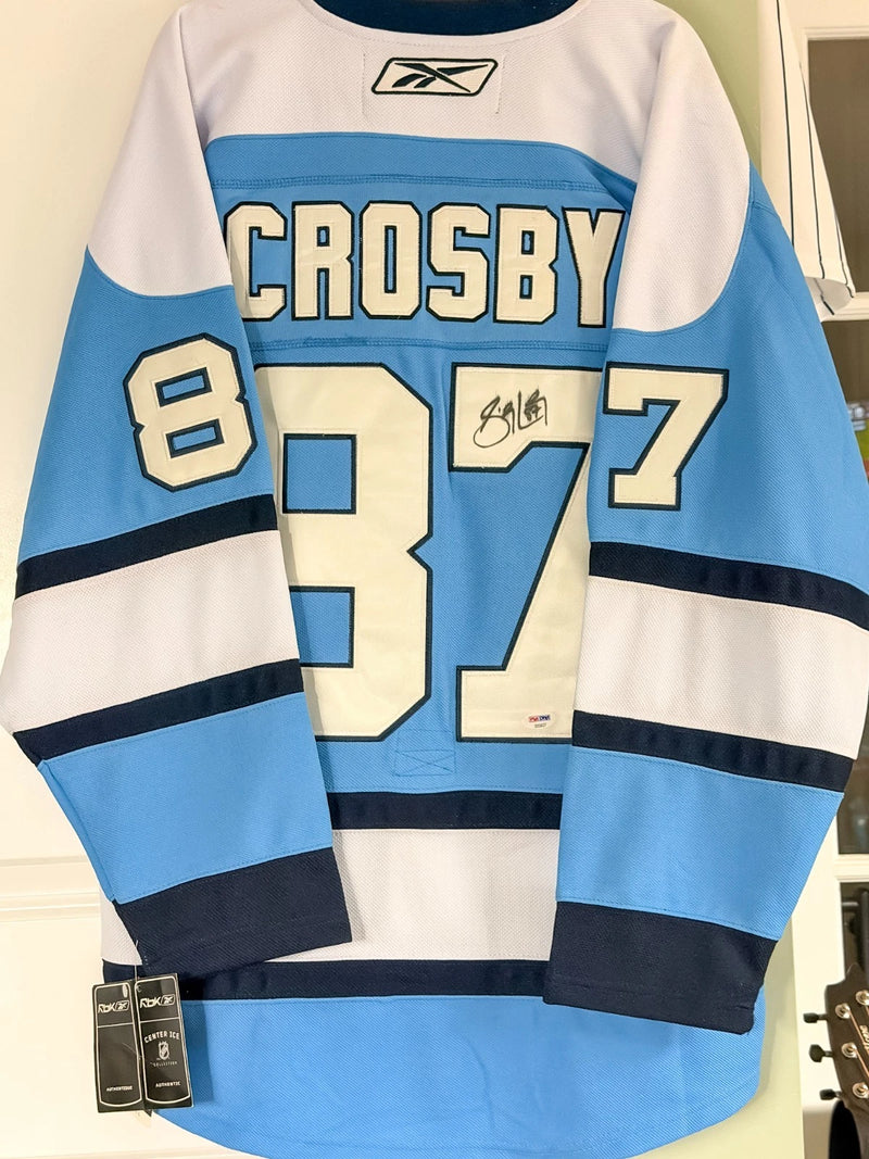 Sidney Crosby — Signed blue Reebok Penguins #87 jersey