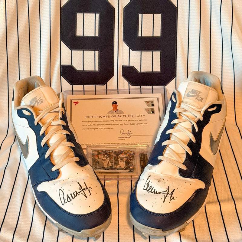 Aaron Judge — 2025 signed game-used Jordan cleats