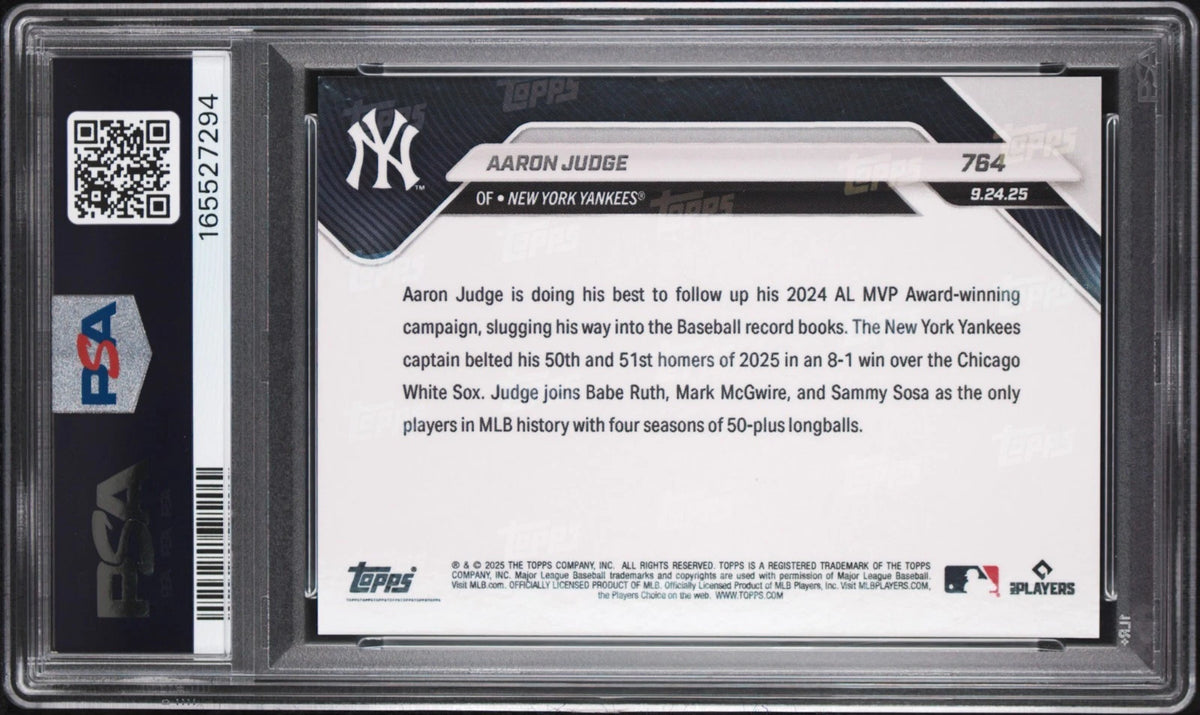 Aaron Judge — 50th / 51st home run game-used third base
