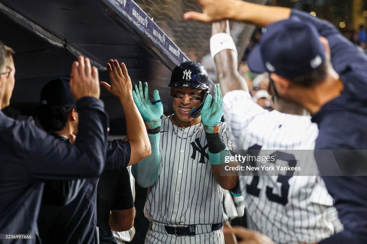 Aaron Judge — 2025 signed game-used teal Jordan glove