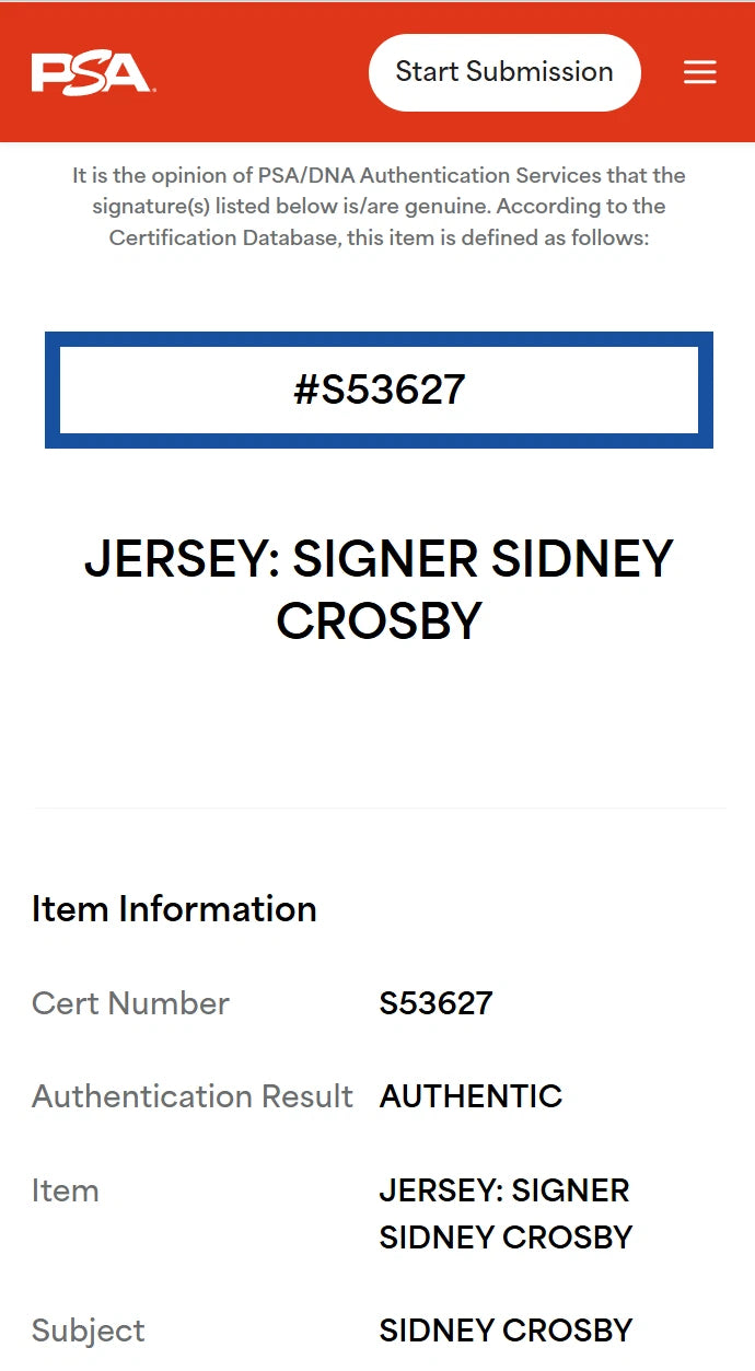 Sidney Crosby — Signed blue Reebok Penguins #87 jersey