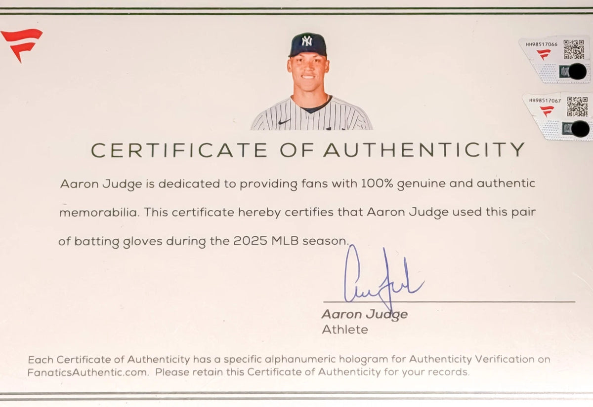 Aaron Judge — Photo-matched batting gloves · 7 games